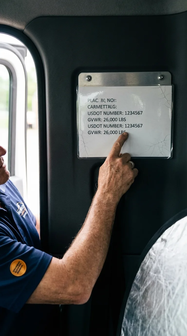 USDOT licensing placard verification in Rosenberg